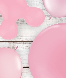 Baby Pink Coloured Latex and Foil Balloon | Order Today